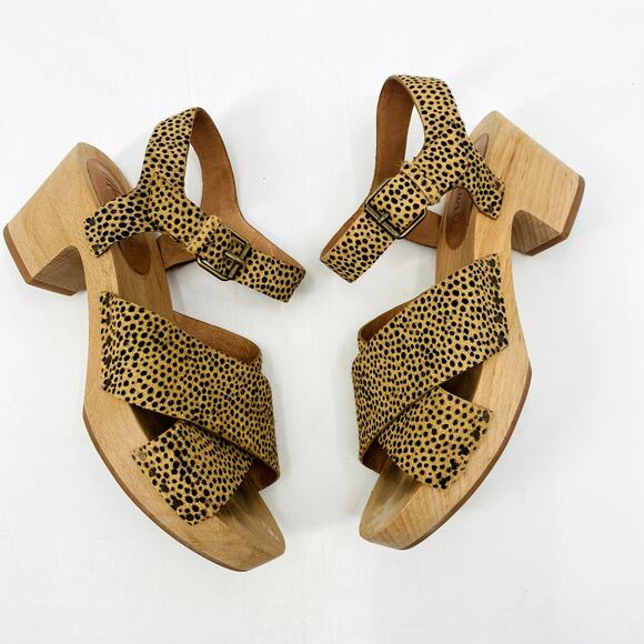 Madewell Shoes - Madewell The Johanna Crisscross Clog Sandal in Spotted Calf Hair